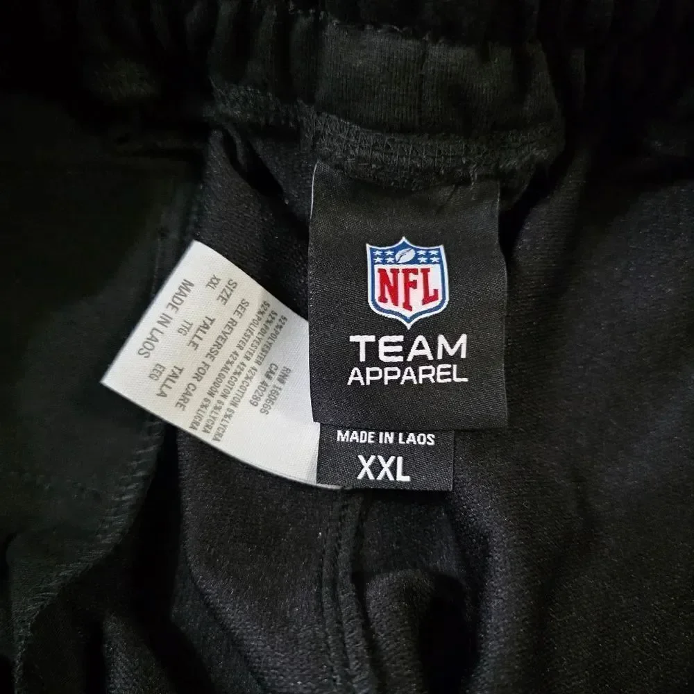 Las Vegas Raiders New Era NFL Shorts Chenille Embrodery Logos Black White XL LE